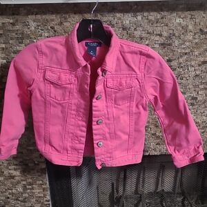 Chaps Pink Kids Denim Jacket